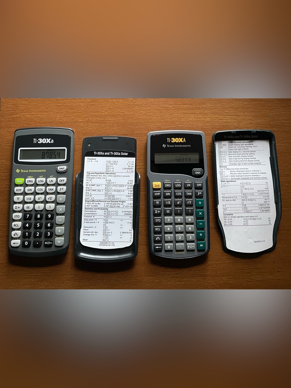 Lot of 2 TI-30Xa Calculators Working